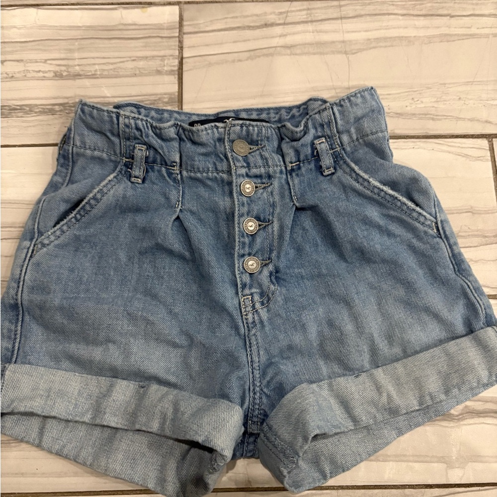 Hollister Light Blue High Waist Women's Shorts